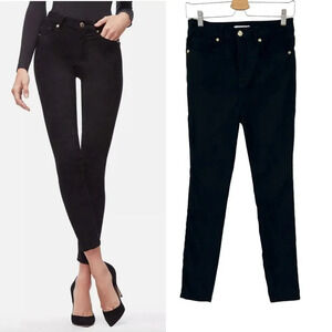 Good American Good Legs Faux Suede Jeans in‎ Black Size US 6 / 28